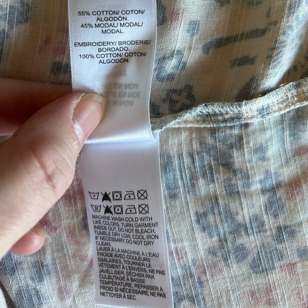 Lucky Brand Floral Peasant Top - Pink and Blue - Picture 6 of 6